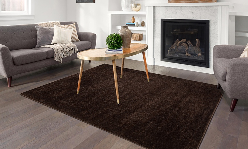 Image 10: Shimmer Soft Shiny Thick Shaggy Rug