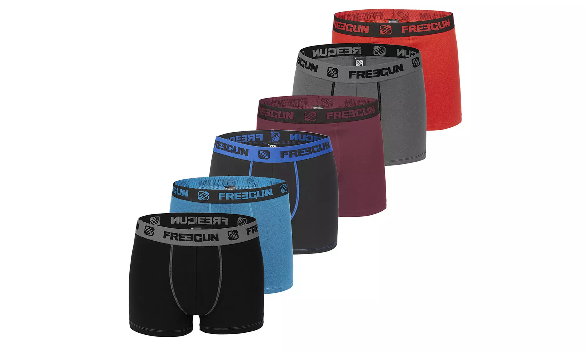 Lot surprise de 3, 5 ou 6 boxers Freegun pour hommes en coton