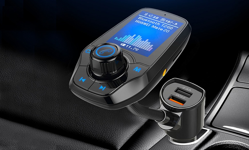 Image 1: Aquarius Bluetooth FM Transmitter 1.8'' Screen