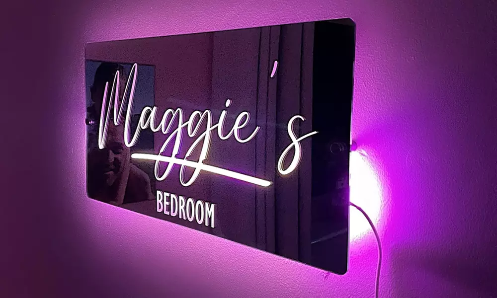 Custom Mirror Sign from Justyling