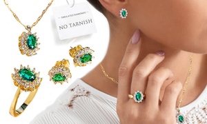 Ah! Jewellery Emerald Set with Crystals from Swarovski® 