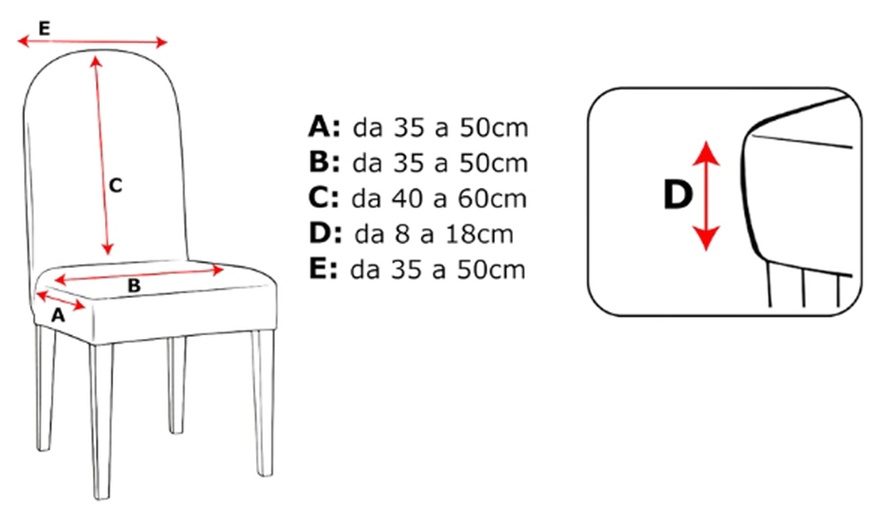 Image 86: Coprisedia con Schienale Impermeabili, Elasticizzati Made in Italy