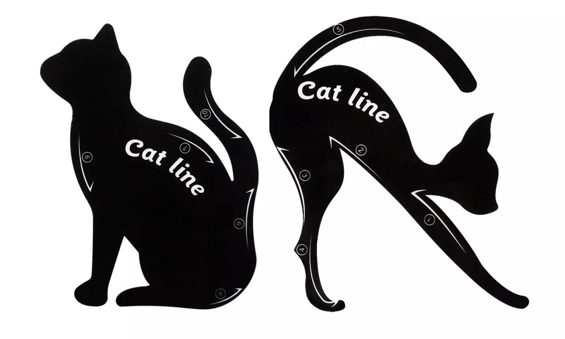 Cat Eyeliner and Eyeshadow Template Applicators (2-, 4-, or 6-Pack) - Primary Image