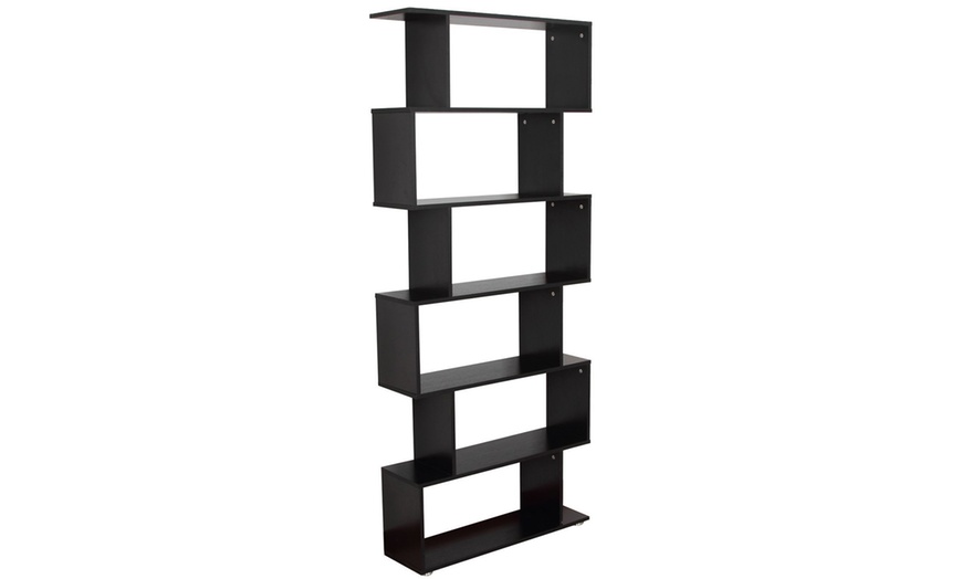 Image 5: HomCom S-Shaped Bookshelf