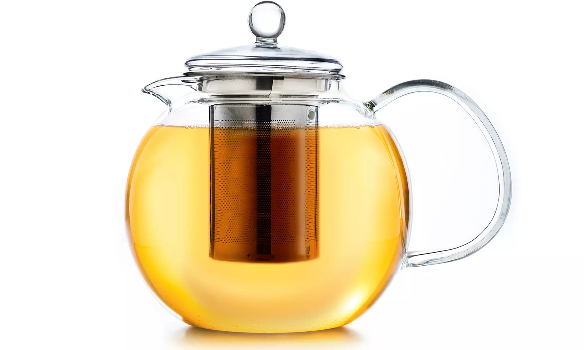 Glazen theepot met theefilter van het merk Creano