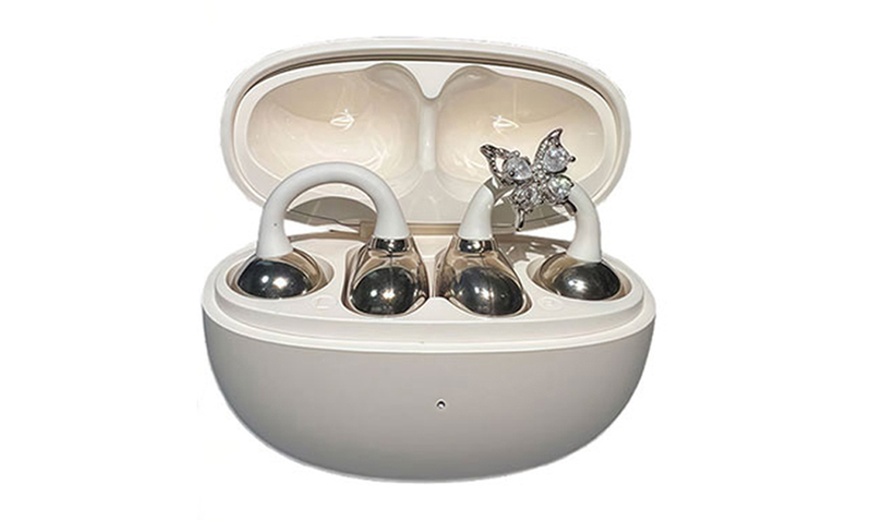 Image 5: Auriculares inalámbricos con diseño de clip y batería duradera