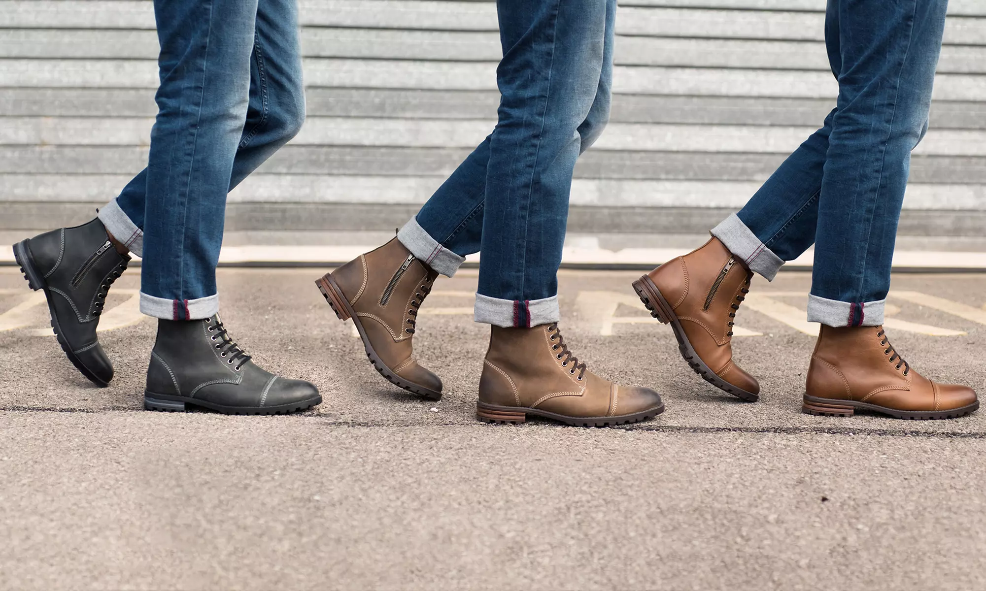 Redfoot Herren-Lederboots mit Warmfutter in Hellbraun, Dunkelbraun oder Schwarz - Primary Image