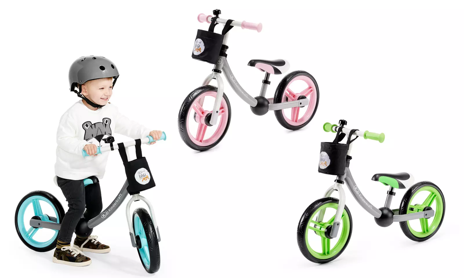 Draisienne-vélo Kinderkraft en métal et panier pour enfant - Primary Image