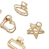 Image 2: Set of 6 Golden Geometric Hair Claw Clips 