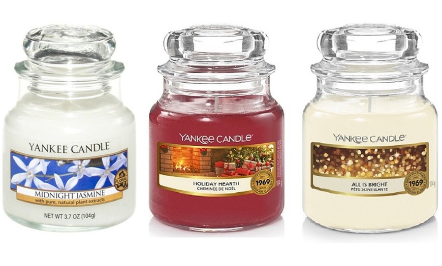 Image 7: Pack of Three Yankee Candle 104g Classic Small Jars