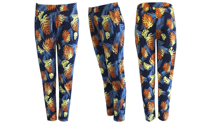 Image 12: Printed Soft Cotton Trousers