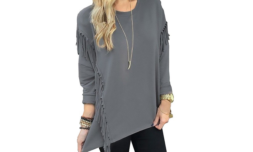 Image 4: Women's Oversized Tassel Jumper