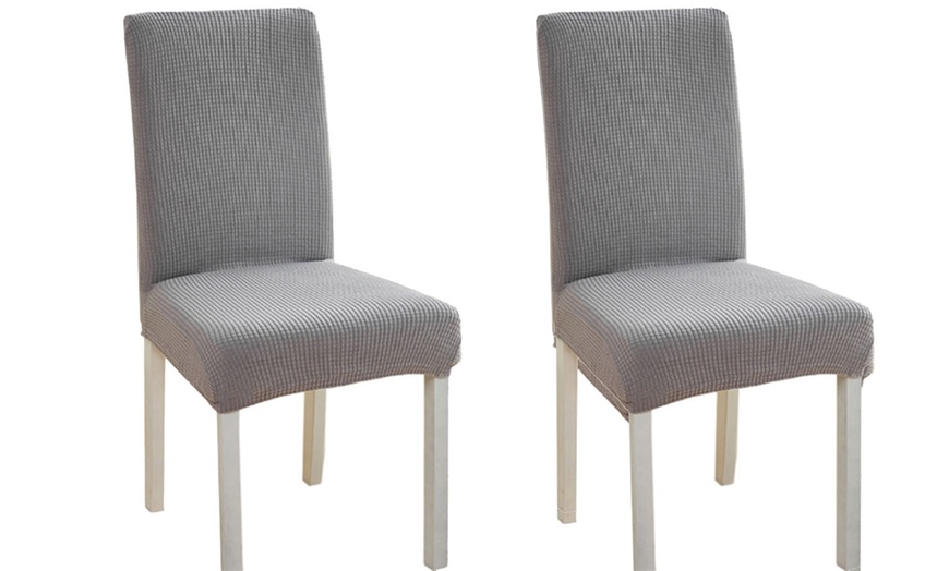 Image 9: Two, Four or Six Stretchable Dining Chair Covers