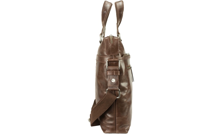 Image 3: Sac en cuir pour ordinateur portable 