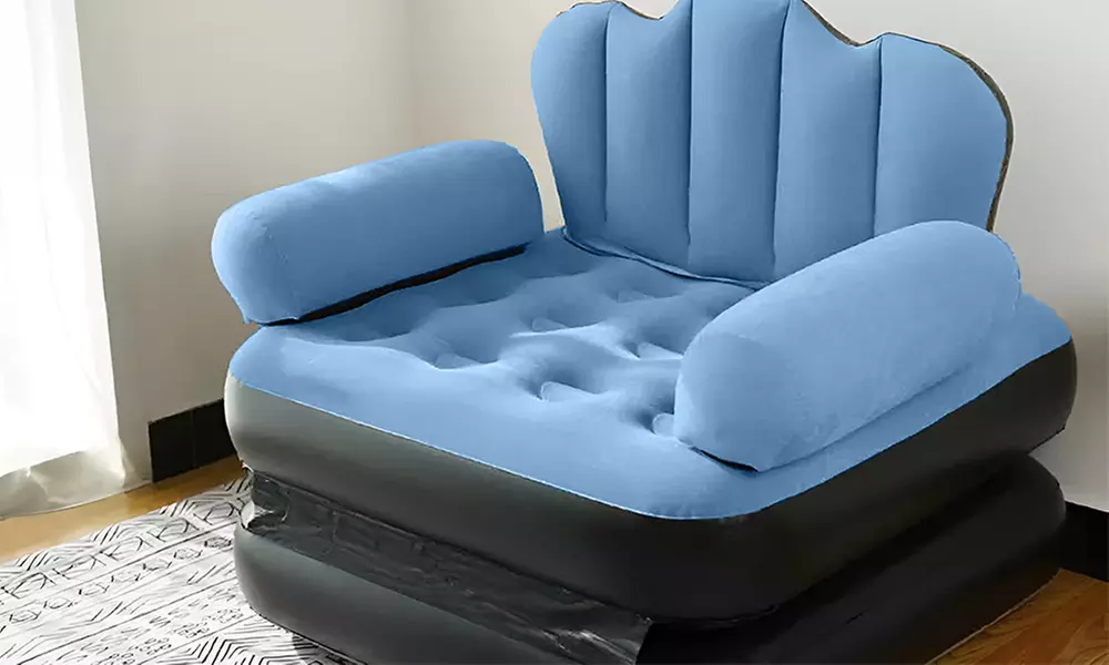 Poltrona gonfiabile con poggiapiedi