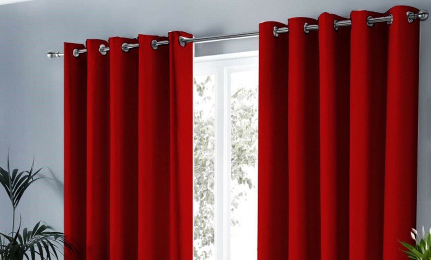 Image 8: Eyelet Blackout Curtains
