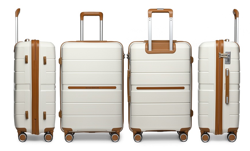 Image 16: One or Three Kono Hard Shell PP Suitcases