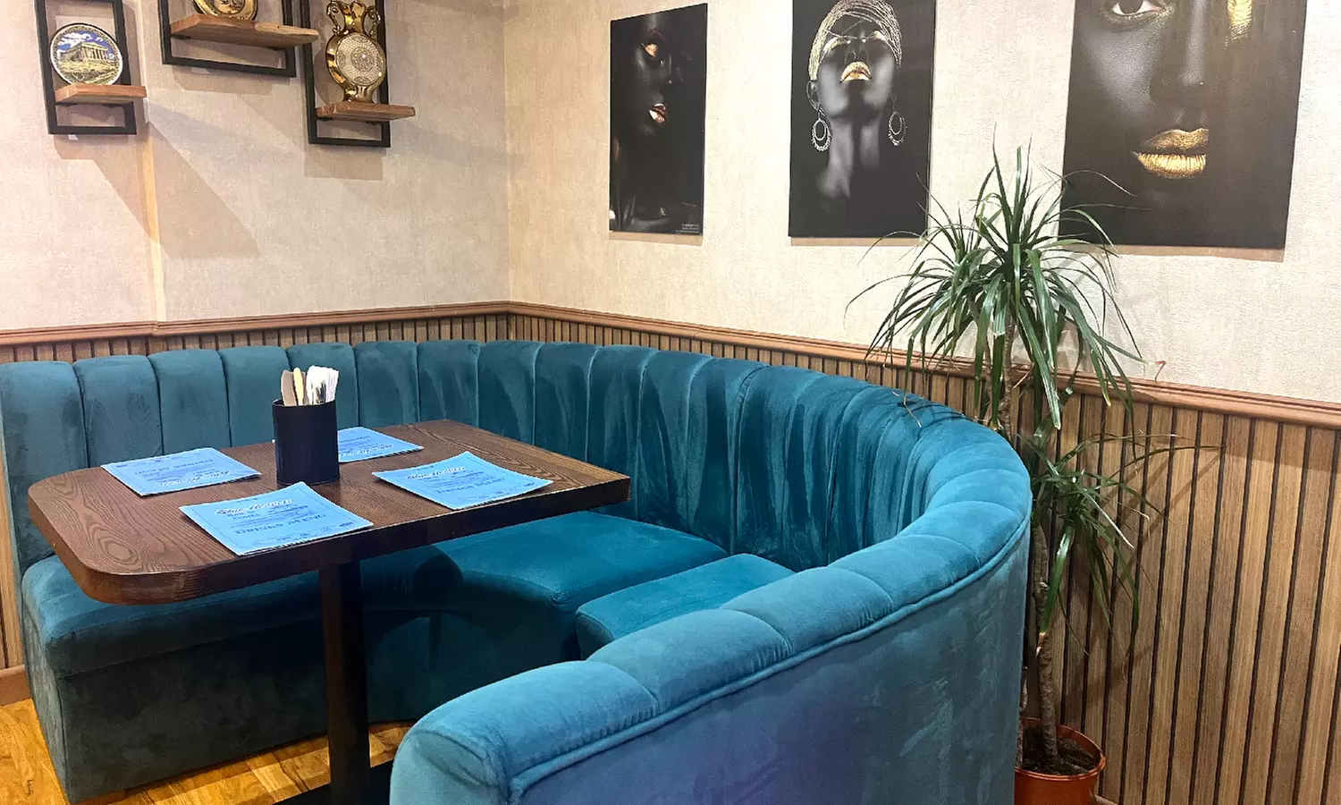 Savor Delicious Steak with Fries, Salad, Sauce and a Glass of Wine