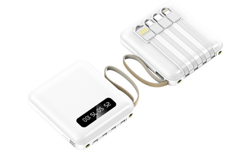 Image 3: Power Bank with Built-in Cables