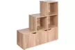 Six-Cube Step Storage Bookcase with Doors - Second Medium