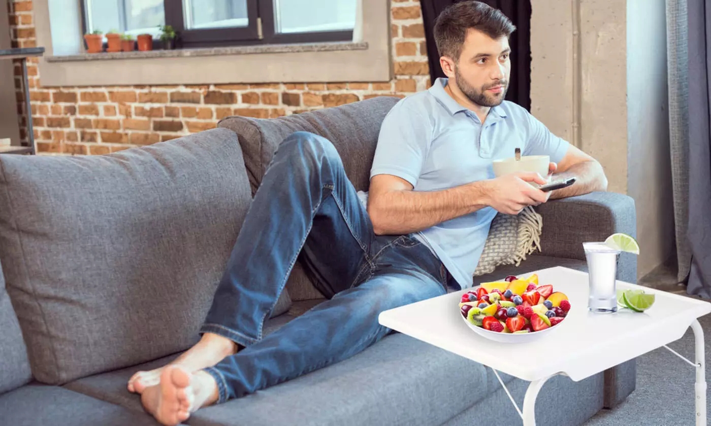 iMounTEK Adjustable Foldable TV Tray Table 6 Heights 3 Angles for Snacks & Meals