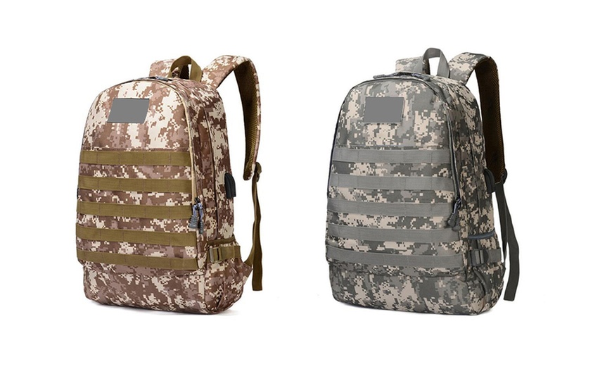 Image 7: Camouflage Molle Backpack