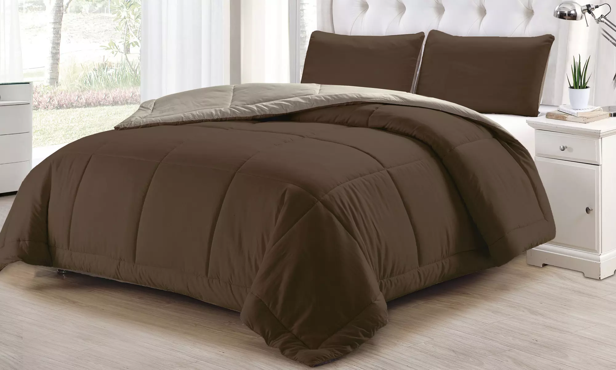 Reversible Overfilled All-Season Down Alternative Comforter Set (2 or 3-Piece) - Second Medium