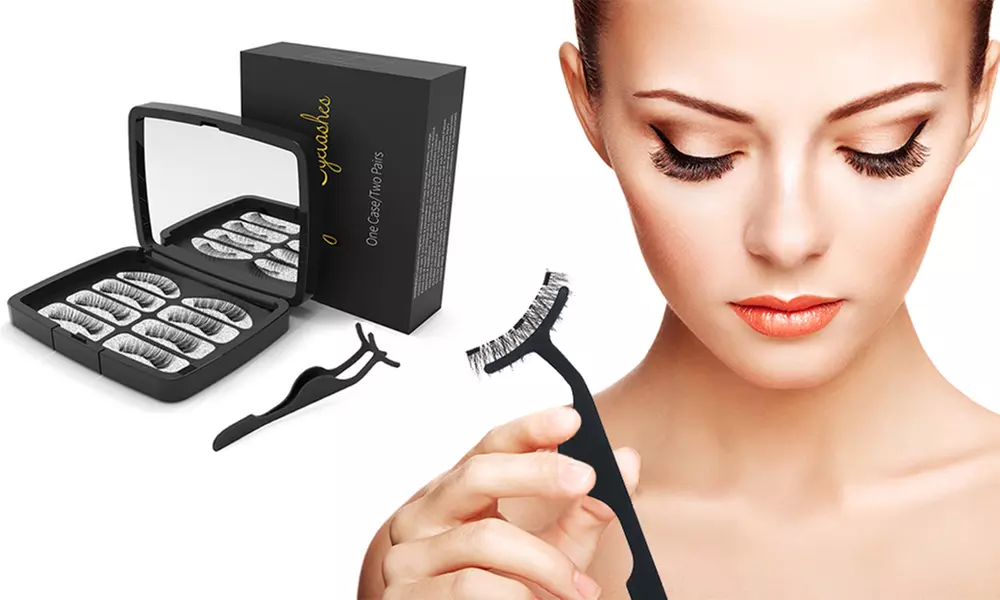 1 ou 2 sets de 4 paires de faux-cils magnétiques avec applicateur et boîtier de rangement de la marque Envie - Primary Image