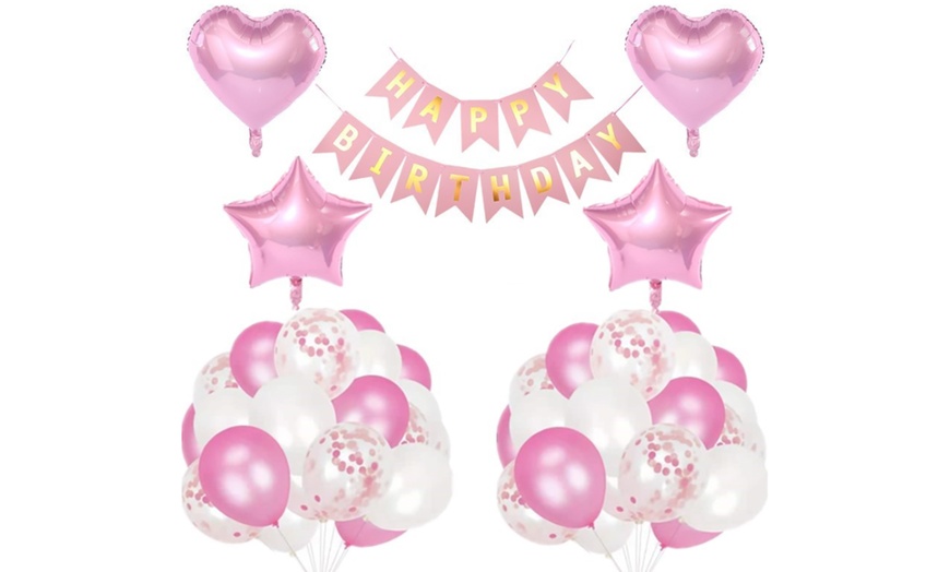 Image 4: 36-Piece Birthday Party Balloons Kit