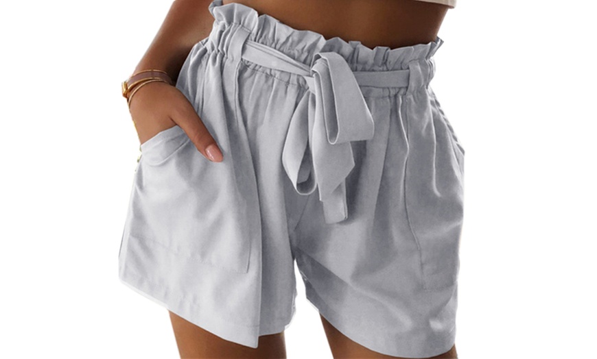 Image 8: High Waist Tie Shorts