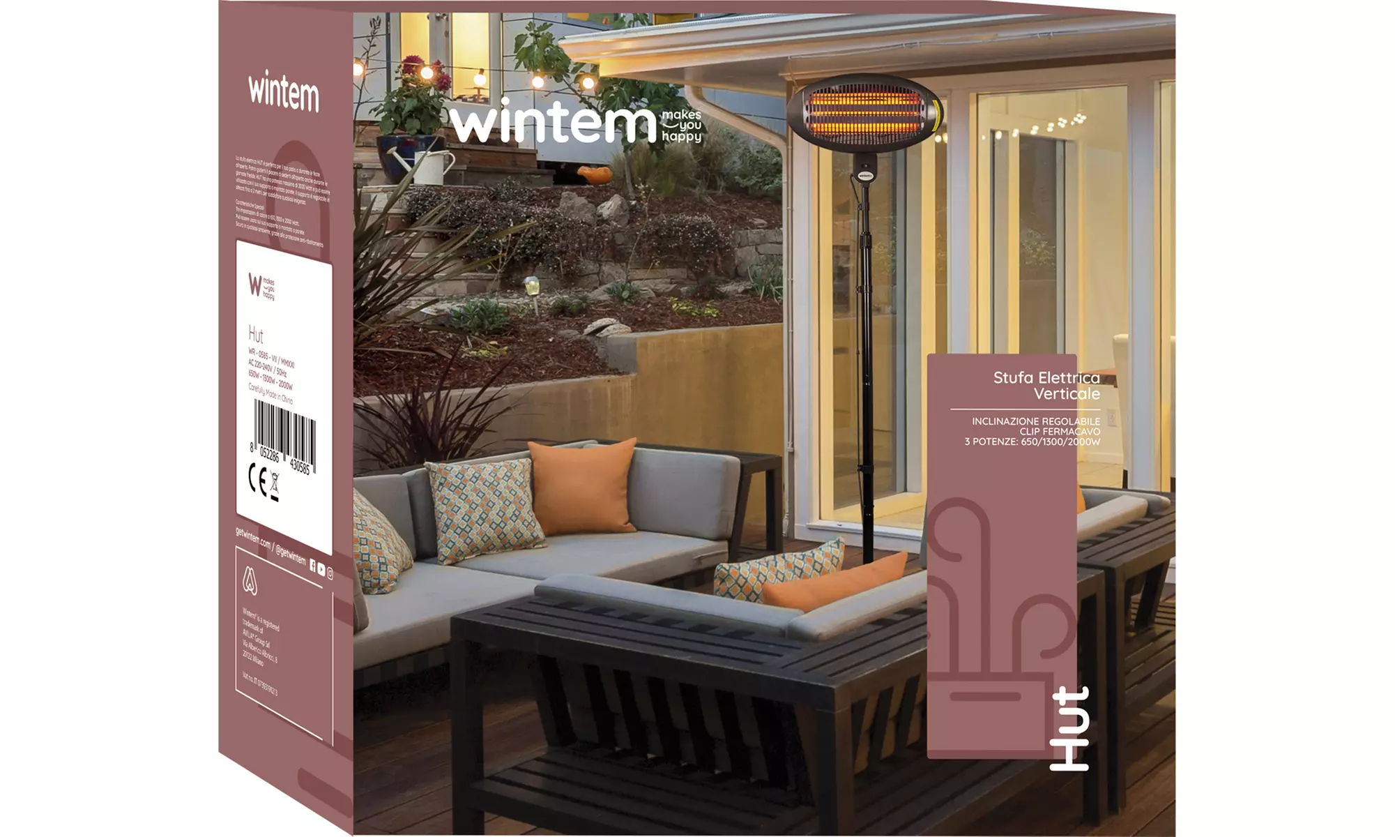 Stufa elettrica a patio Wintem da interno ed esterno da 2000 W - Image 7