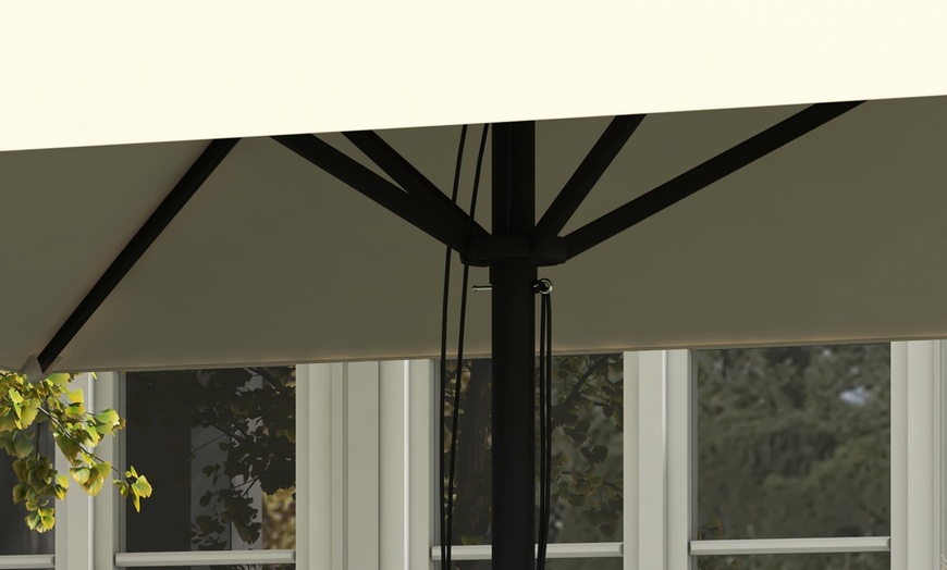 Image 3: Outsunny Square Canopy Parasol