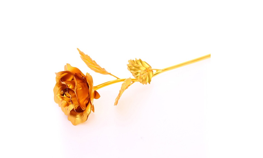 Image 3: 24ct Gold-Plated Rose