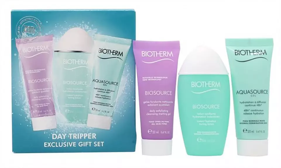 Set de gel douche Biotherm , gel Nettoyant, tonifiant et gel Aqua Source - Primary Image