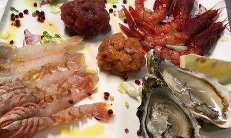 Menu con cruditè di mare, primo, secondo, dolce e vino, al ristorante Gusto In Tempo (sconto fino a 61%)