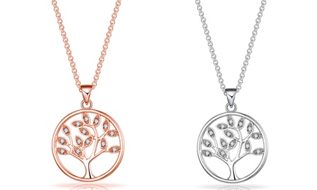 1 o 2 collane Philip Jones Albero della Vita Philip Jones con cristalli Swarovski®, disponibili in 2 colori