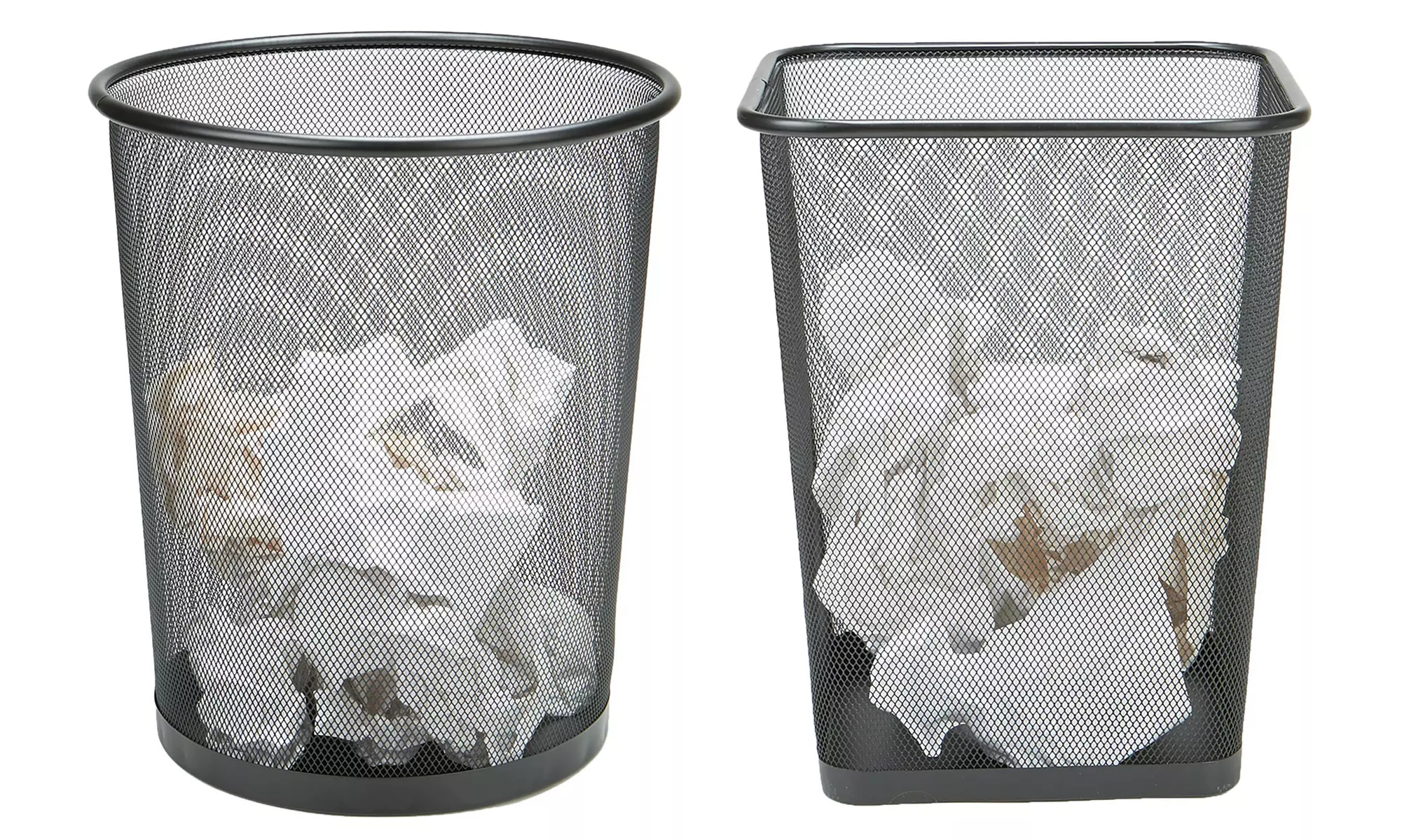 Metal Mesh Trash Can for Recycling or Garbage (1-, 2-, or 3-Piece) - Primary Image