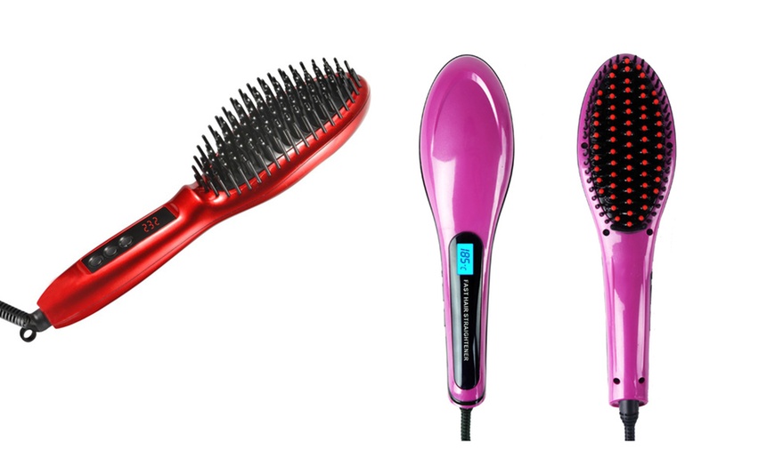 Image 10: Electric Hair Straightening Brush