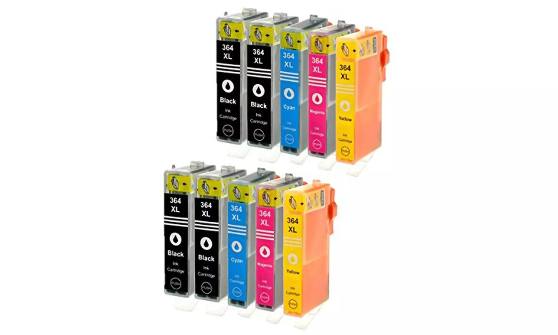 Lot de 10 cartouches d'encre compatibles HP 364 XL