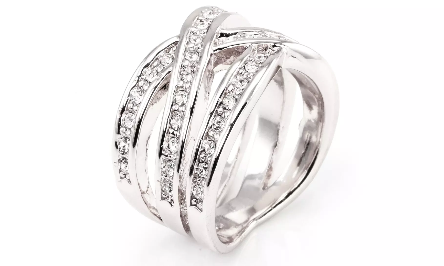 Bagues en cristaux Swarovski ® ornés d'un placage en or 18k