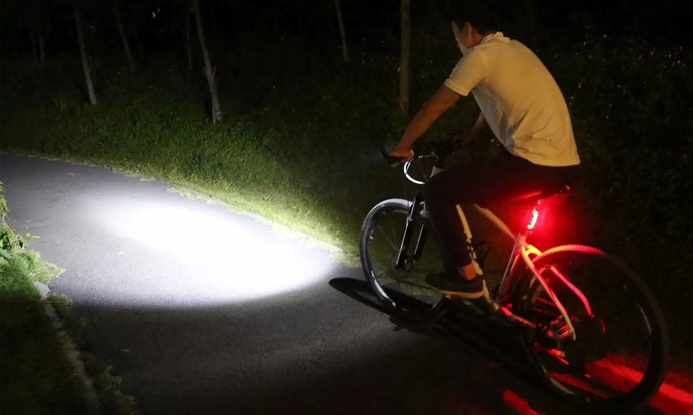iMounTEK Waterproof Rechargeable Bike Front Flashlight and LED Taillight Set - Primary Image
