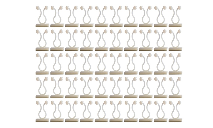 Image 3: 50-Piece Plant Climbing Wall Fixture Clips Set