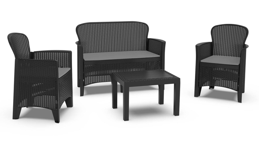 Image 4: Conjunto de muebles para exteriores con efecto ratán