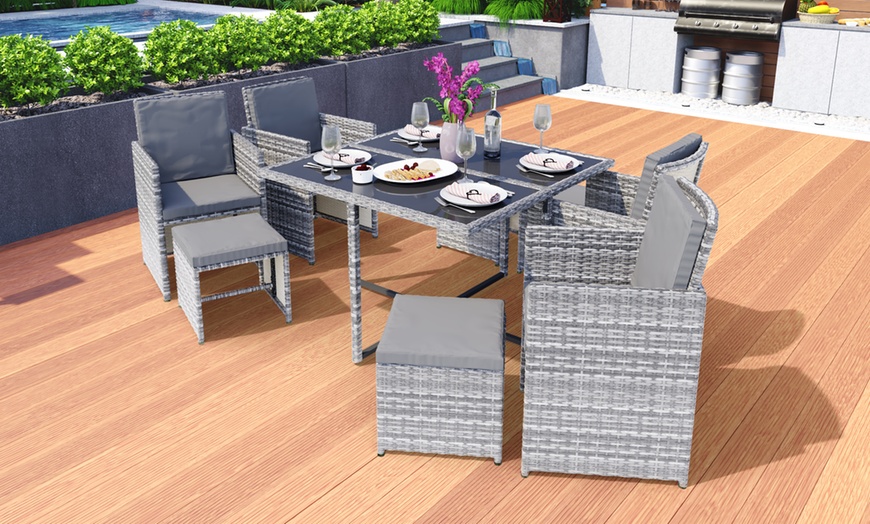 Image 4: Rattan Dining Cube Sets