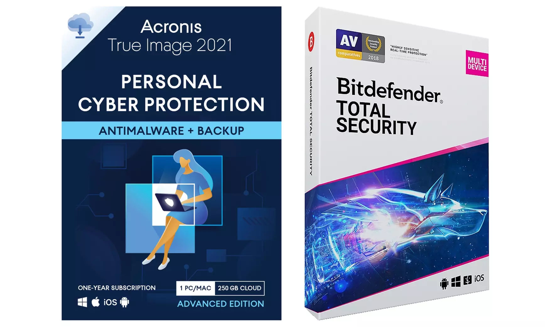 Pack Acronis True Image Advanced 250 Go pour 1 appareil et 1 an, avec un autre logiciel au choix - Primary Image