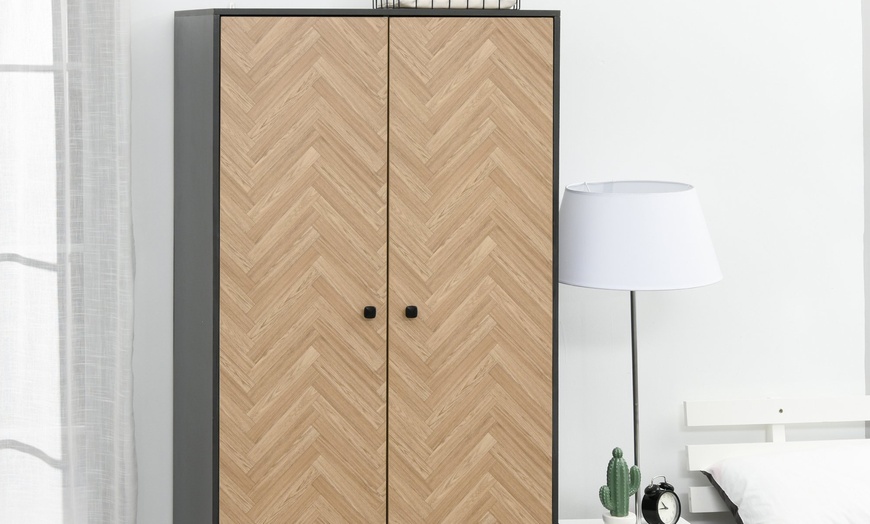 Image 2: Modern Wardrobe Cabinet with Shelf