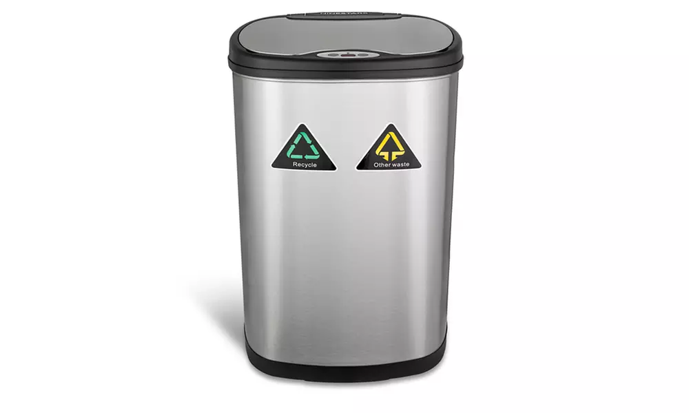Nine Stars 2-Compartment Trash Can with Motion Sensor (13.2Gal.) - Second Medium