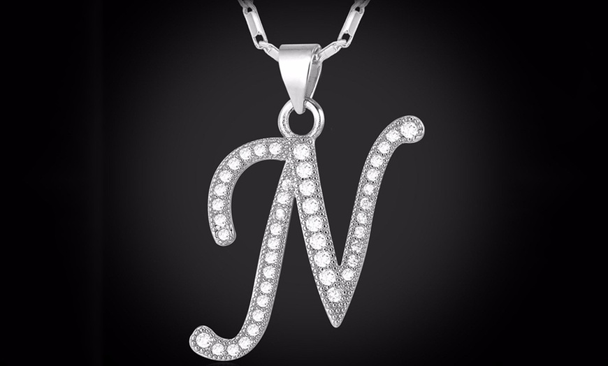 Image 15: Alphabet Pendant with Chain