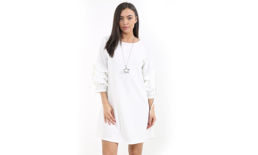 Image 8: Kurt Muller Ruffle-Sleeved Dress