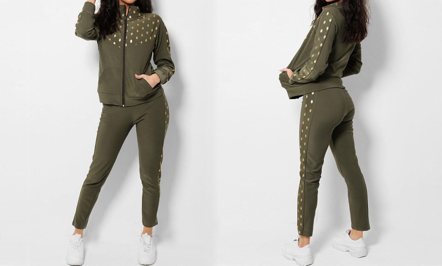 Image 4: Gold Foil Spot Detail Tracksuit